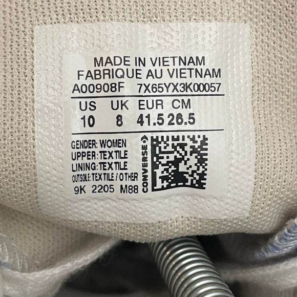 Converse platform hi top blue sneaker women’s shoe size 10 - Picture 11 of 11